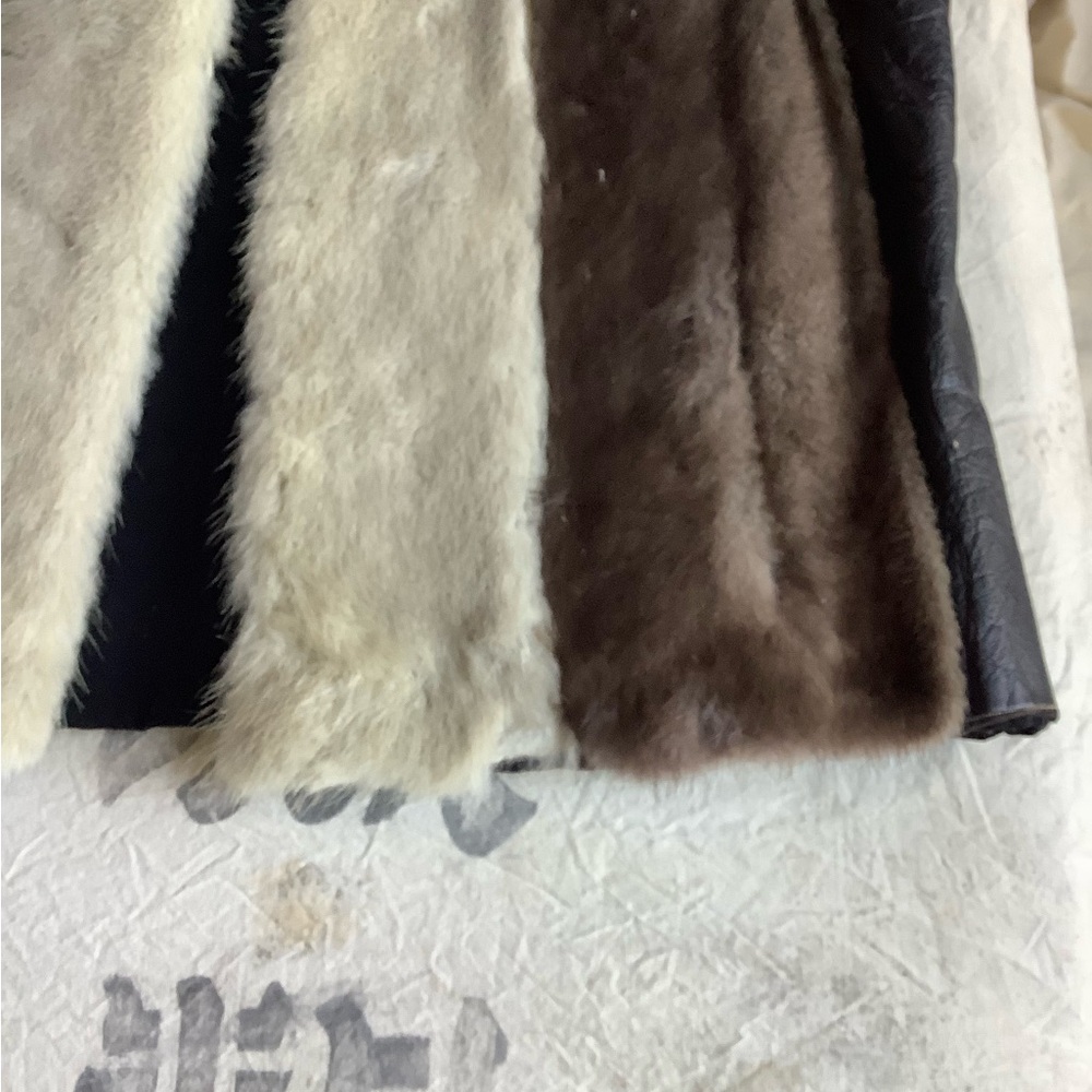Vintage 60s Real Fur and Leather Vest - Picture 9 of 11